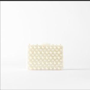 Zara pearls box crossbody bag